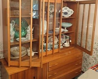 ACCENTS ON DOORS - GREAT DRAWER STORAGE - FANTASTIC PIECE OF MID-CENTURY MODERN - ALSO HAD MATCHING TABLE AND CHAIRS WITH CAPTION CHAIR