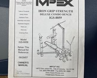 IMPEX Iron Grip Strength Deluxe Combo Bench 