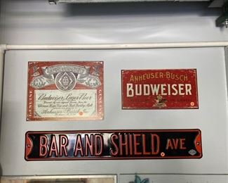 Metal Budweiser Wall Signs