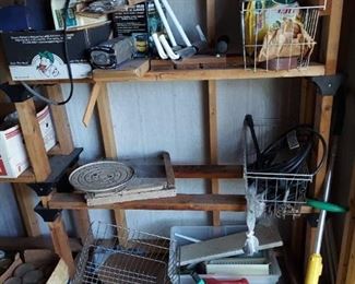 Catch All Lot - Contents of Shelves and in Corner - in Shed