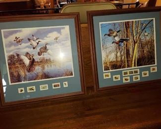 2 duck Pictures with stamps