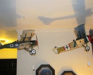 Vintage handmade model airplanes - very cool!