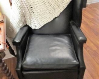 1950s wingback black living room chair, PRESALE ITEM - $100