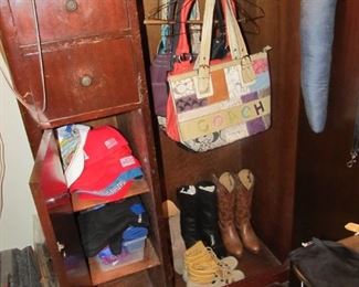 lot's of cute purses, shoes, hats, boots, & more...