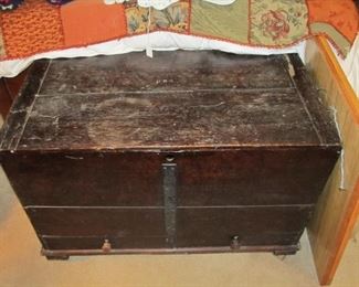 1800s Antique Handmade storage trunk with SECRET drawers. COOL!!  