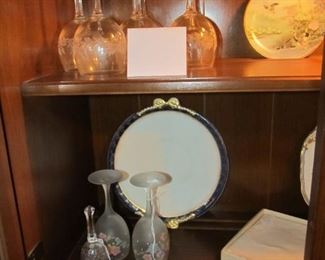 Lots of beautiful antique wine glasses & fine china