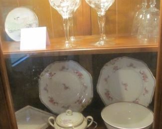 Lots of beautiful antique wine glasses & fine china