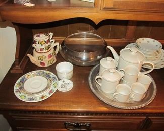 Lots of beautiful antique wine glasses & fine china