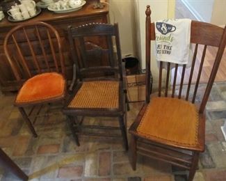 How cute are these 3 dining chairs?!   So different but they still kinda work together.