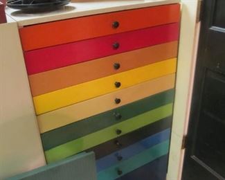 PRESALE ITEM: $450  - ANTIQUE FLAT-FILE STORAGE MULTIPURPOSE.  