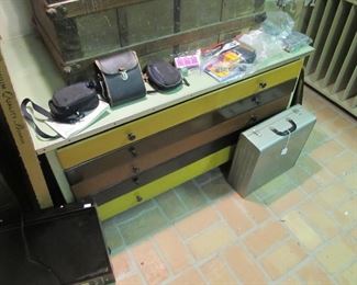 PRESALE ITEM: $450  - ANTIQUE FLAT-FILE STORAGE MULTIPURPOSE.  