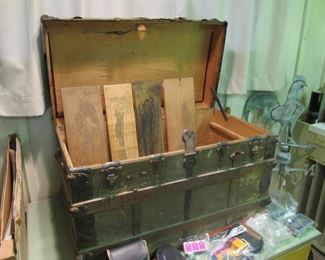 Antique Victorian steamer trunk