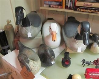 Handmade & custom-carved with fine artisan woods geese & duck decoys. (Some have been sold to celebs - Tom Selleck)