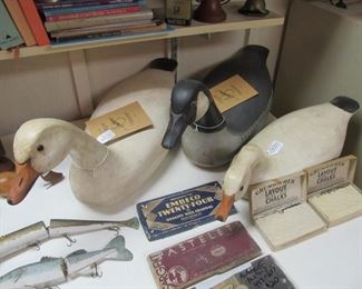 Handmade & custom-carved with fine artisan woods geese & duck decoys. (Some have been sold to celebs - Tom Selleck)