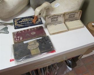 1930's-1940's-1950's Pastels, pencils, & other tools throughout the studio