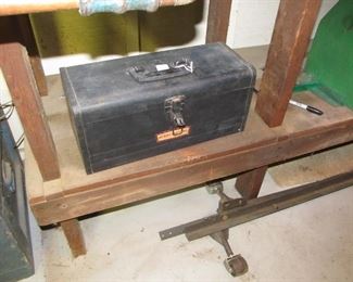 Antique tool shed - lots of antique & vintage tools.  lots of hammers, planes, chisels, files, saws, nails, screws, screwdrivers, pliers, bit sets, antique toolboxes, & more.