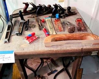 Smaller handbuilt antique work table