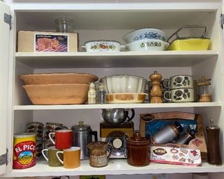Mid Century and vintage kitchen items 
