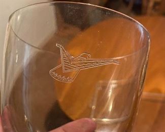 Ford Thunderstorm 1950s promotional highball glasses. Set of 17 pieces 