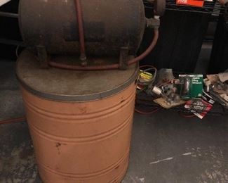 Vintage metal canister.  Air canister.