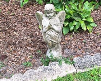 Antique Concrete garden Angel 