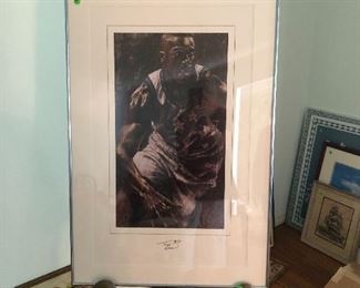 •Shaquille O'Neal Signed Magic "Rookie of the Year" 21x33 AP Lithograph by Artist Stephen Holland with certificates 