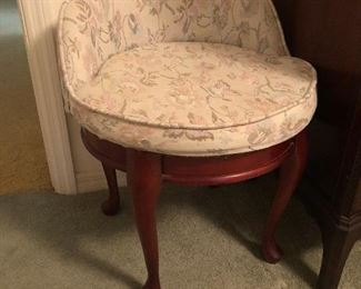SOLD Swivel Vanity Seat
24”tall 
Seat height 19” • 20”wide