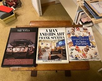 Rare art and car books. Tamotsa Futamra, Lamar Sparkman, Frank Sinatra 