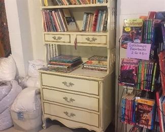 Vintage furniture and lots of children's book including Harry Potter and Goosebumps.