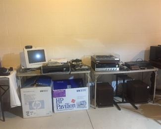 Harmon/Kardon receiver, Pioneer turntable, misc. computer equipment