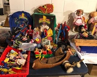 Power Rangers, cabbage patch, Polly Pockets, Shirley Temple