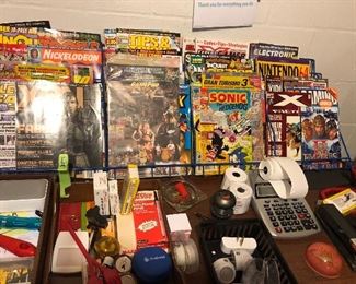 Large selection of gaming magazines and office supplies