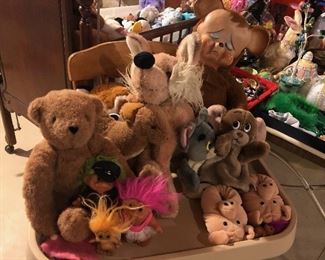 Assortment of plush animals including a few vintage surprises!