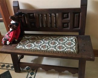 Antique wooden bench