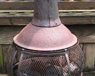 Outdoor chimenea.