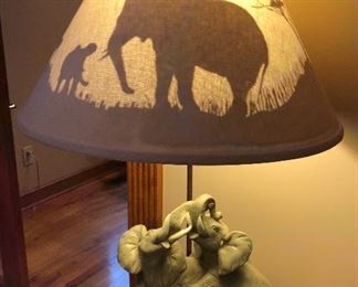 Elephant lamp.