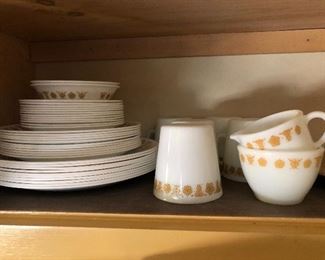 Vintage Butterfly Gold Corelle and Pyrex