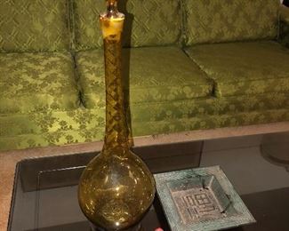 Vintage Empoli bottle 
*The green sofa will not be included in the sale. The new homeowners purchased it) 