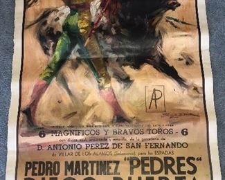 Vintage Spanish bull fighting poster