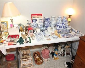 Doll Furniture, Oriental Vases, Lamps, Hall Tree
