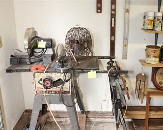 Table Saw, Tile Saw, Old Fan, Work Station