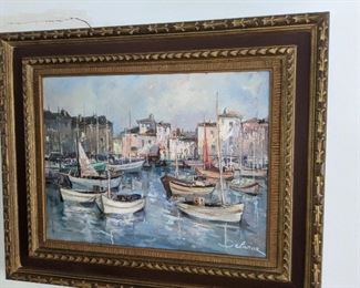 Boats scene: French post-impressionist Lucien Delarue