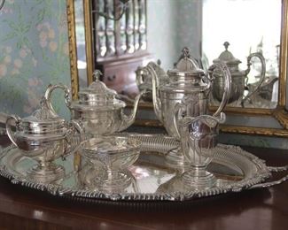 Antique Towle Louis XIV sterling silver tea set