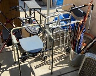 Multiple walkers, comodes, and bedrails