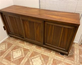 Credenza with sliding doors