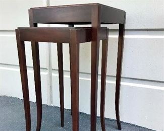 Barbara Barry for Baker
2 Nesting tables 
14.5” x 14.5” 28.5h             
12” x 12” x 25”h
Was $800 pair
Now $375 pair