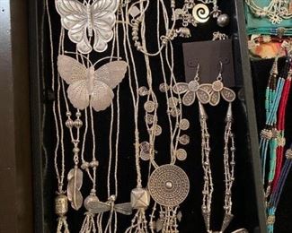 Fine silver necklaces, pendants and earrings from Thailand. The silver ranges from .960 to .999 pure. All 50% off!
