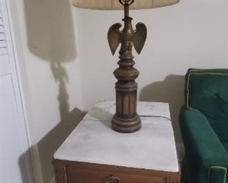 Vintage marble top end table
