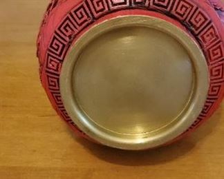 Chinese Carved Cinnabar Lacquer Vase