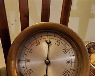 Antique Brass Steam/Pressure Gauge